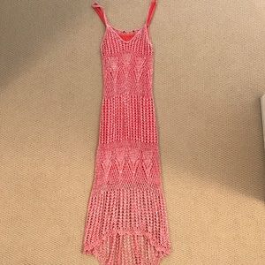Woven pink summer dress